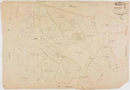 Soucia, section B, Chenevières, feuille 1.géomètre : Rosset père