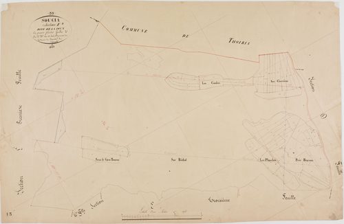 Soucia, section E, la Joux, feuille 2.géomètre : Dussauget