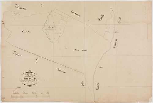 Soucia, section E, la Joux, feuille 4.géomètre : Dussauget