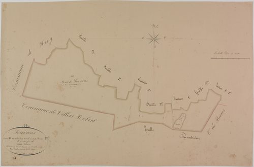 Souvans, section D, l'Herbeux d'Aval et des Bois, feuille 3.