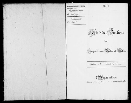 Etat de sections.