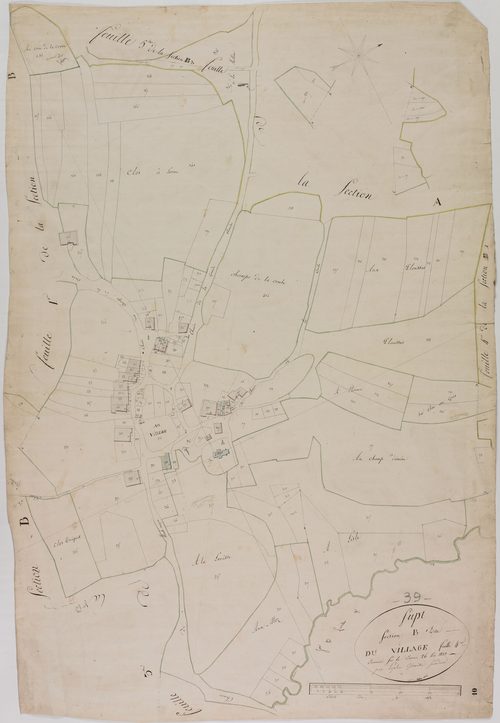 Supt, section B, le Village, feuille 4.