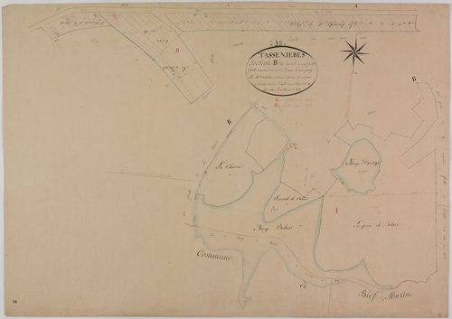 Tassenières, section B, le Sud, feuille 5.