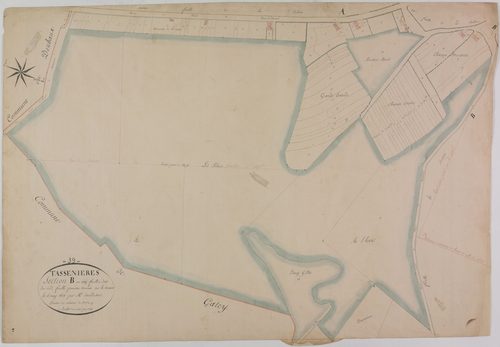 Tassenières, section B, le Sud, feuille 1.