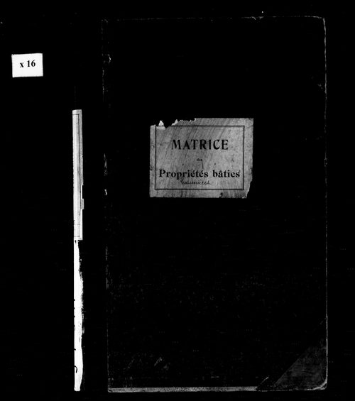 Matrice des propriétés bâties.