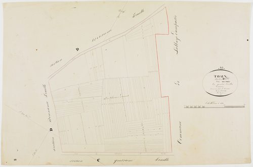 Tavaux, section D, les Prés, feuille 1.géomètre : Duchesne aîné