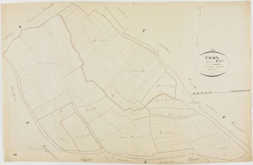 Tavaux, section F, le Couchant, feuille 4.géomètre : Duchesne aîné