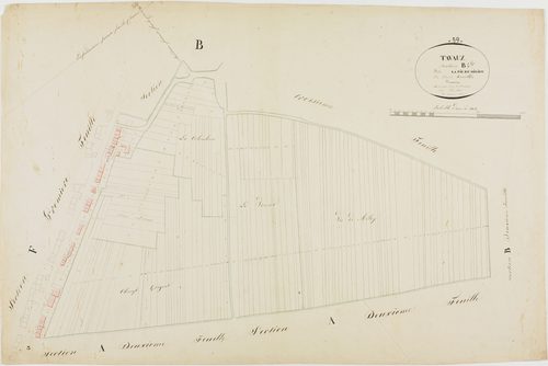 Tavaux, section B, la Pie du Milieu, feuille 1.géomètre : Duchesne aîné