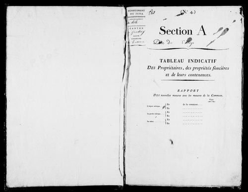 Etat de sections.