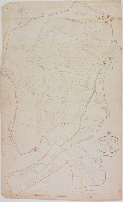 Taxenne, section A, le Village, feuille 2.géomètre : Duchesne