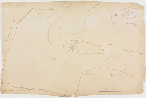 Thervay, section E, le Colombier, feuille 5.géomètre : Romand
