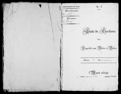 Etat de sections, s.d. [1825].