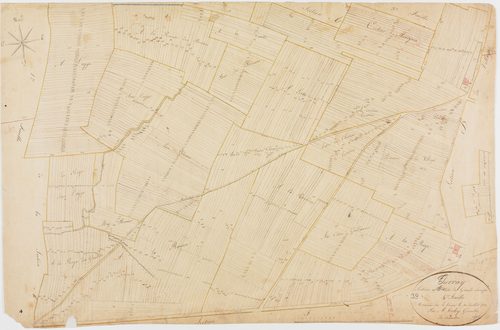 Thervay, section A, les Grands Champs, feuille 4.géomètre : A. Tabey (aîné ?)