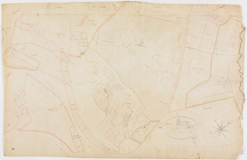 Thervay, section E, le Colombier, feuille 2.géomètre : Romand