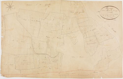 Thervay, section F, les Vernayes, feuille 1.géomètre : Romand