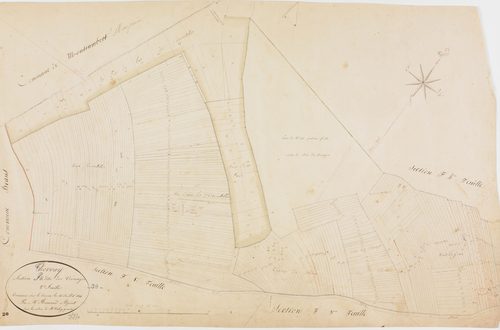 Thervay, section F, les Vernayes, feuille 2.géomètre : Romand