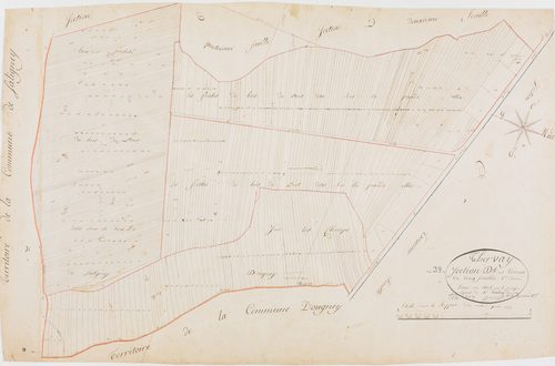 Thervay, section D, les Vernois, feuille 1.géomètre : Jannin