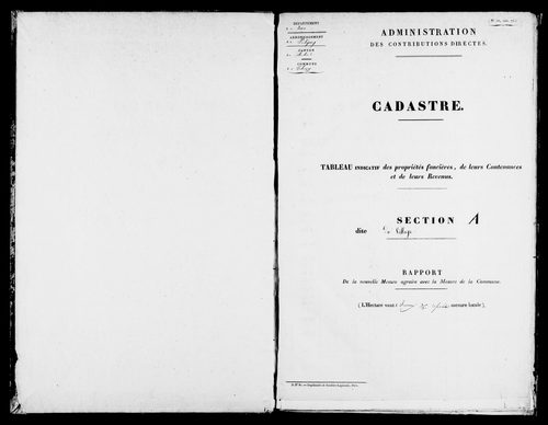 Etat de sections.