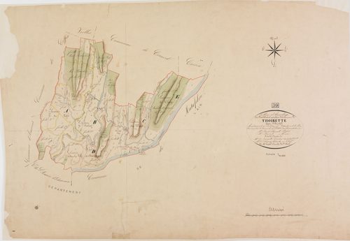 Thoirette, tableau d'assemblage.géomètre : Guyard