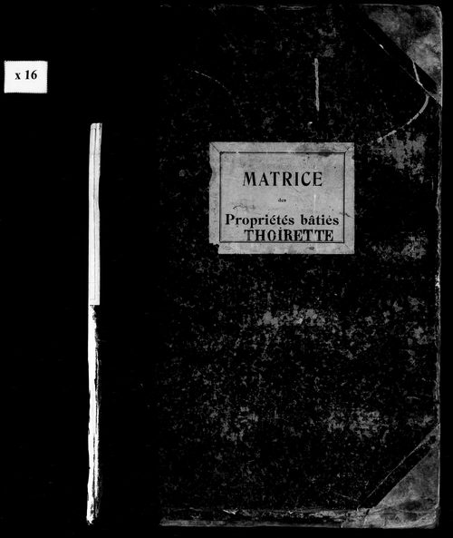 Matrice des propriétés bâties.