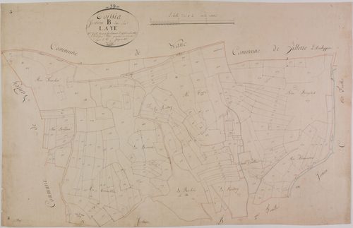 Thoissia, section B, la Laye, feuille 2.
