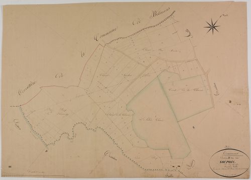Tourmont, section E, Soupois, feuille 2.