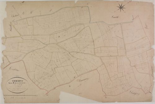 Tourmont, section B, Chazeau, feuille 1.