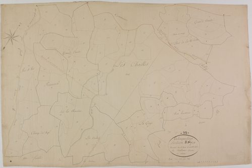Valempoulières, section B, feuille 1.
