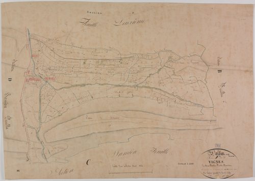 Valfin-sur-Valouse, section F, les Vignes, feuille 1.