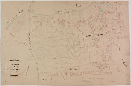 Vaudrey, section E, le Village, feuille 1.