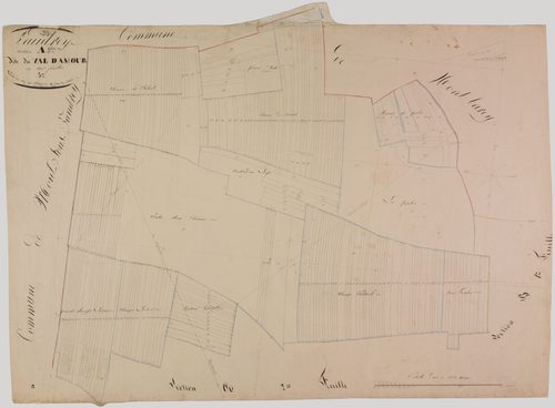 Vaudrey, section A, Val d'Amour, feuille 3.