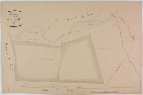 Vaudrey, section D, le Sud, feuille 1.