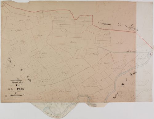 Vaudrey, section C, les Prés, feuille 6.