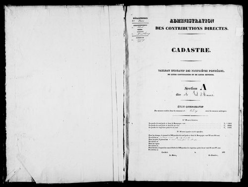 Etat de sections.