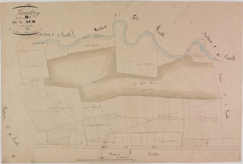 Vaudrey, section D, le Sud, feuille 2.