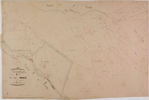 Vaudrey, section C, les Prés, feuille 3.