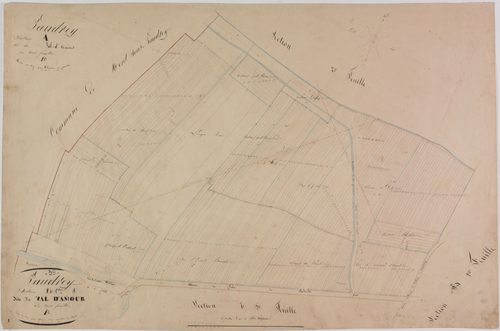 Vaudrey, section A, Val d'Amour, feuille 1.