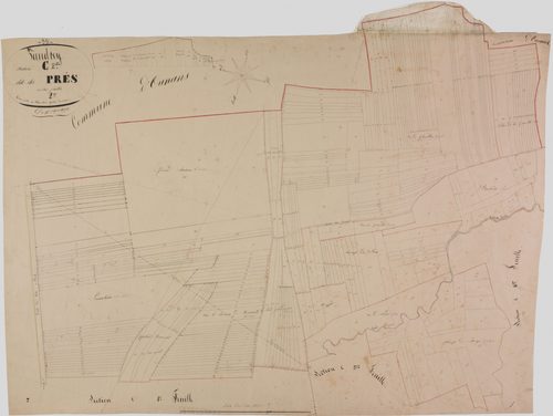 Vaudrey, section C, les Prés, feuille 2.