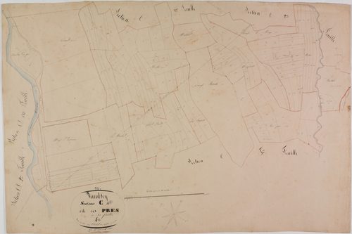 Vaudrey, section C, les Prés, feuille 4.