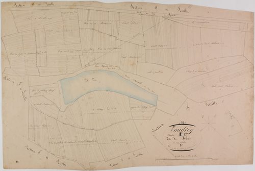 Vaudrey, section F, les Arbus, feuille 2.