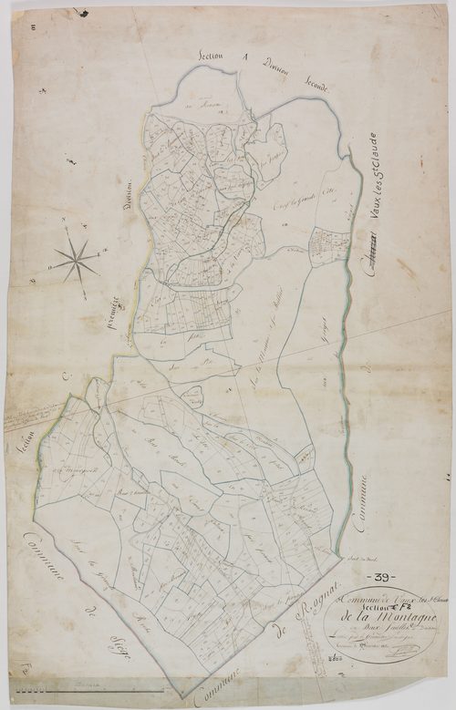 Vaux-lès-Saint-Claude, section F, la Montagne, feuille 2.