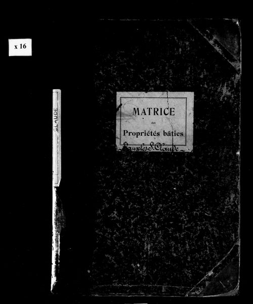 Matrice des propriétés bâties.