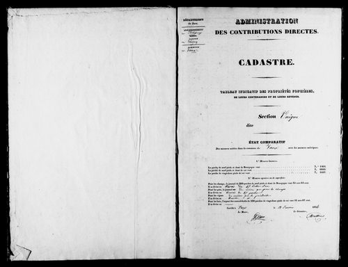 Etat de sections.
