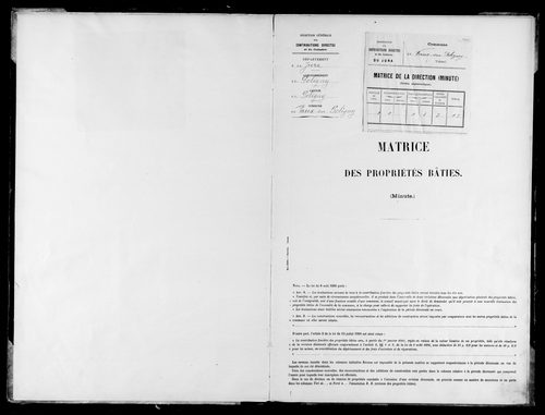 Matrice des propriétés bâties.