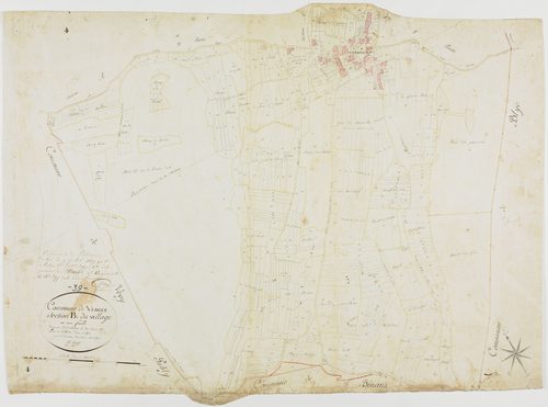 Verges, section B, le Village, feuille unique.géomètre : E. F. Prost