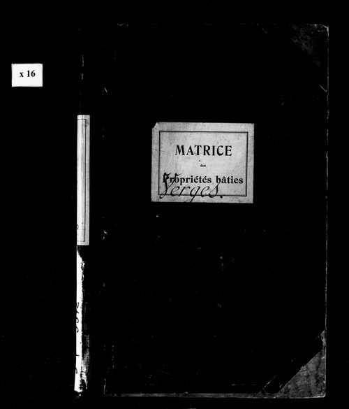 Matrice des propriétés bâties.