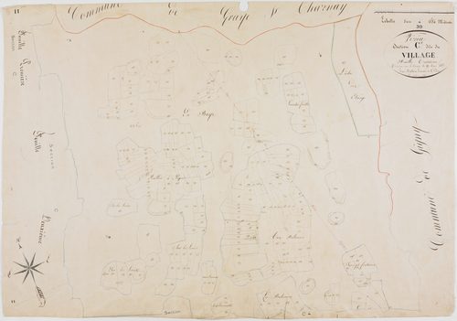 Véria, section C, le Village, feuille 3.géomètre : Mathieu