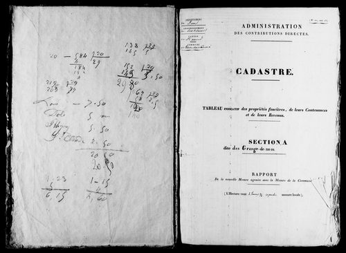 Etat de sections.