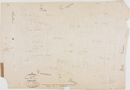 Véria, section C, le Village, feuille 4.géomètre : Mathieu