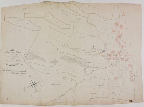 Vers, section B, le Village, feuille 5.